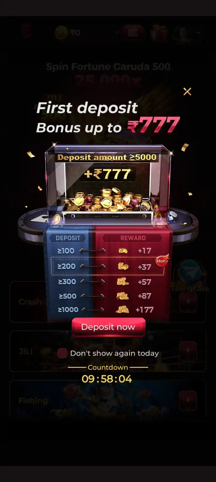 dream55 game first bonus rewards