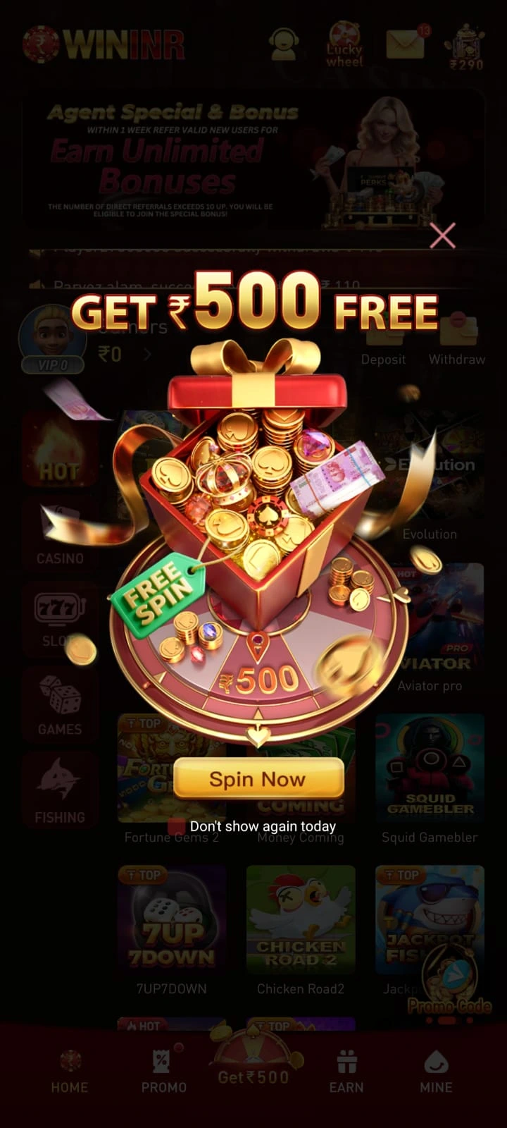 WININR Game Download Play and Win