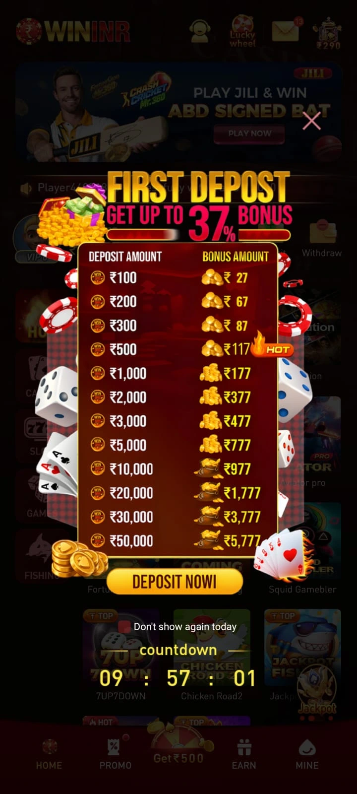 WININR Game Download Play and Win rewards